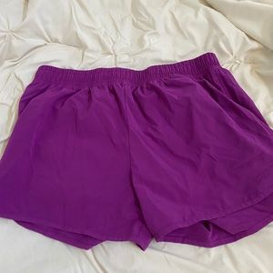 purple shorts